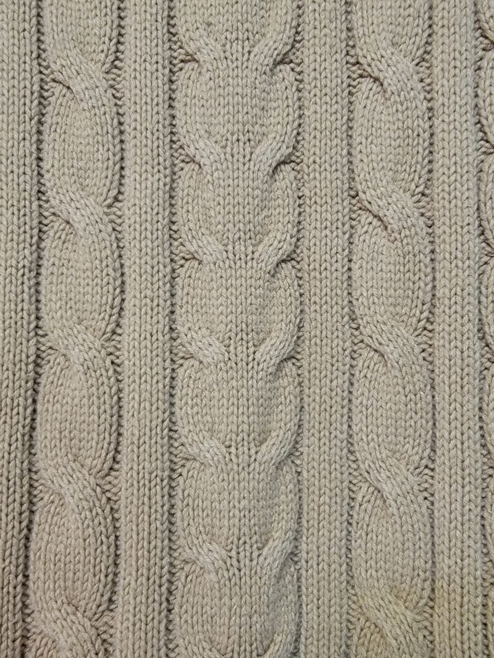 Chaps Cable Knit Sleeveless Cardigan Vest - Camel Size Large - Picture 3 of 8